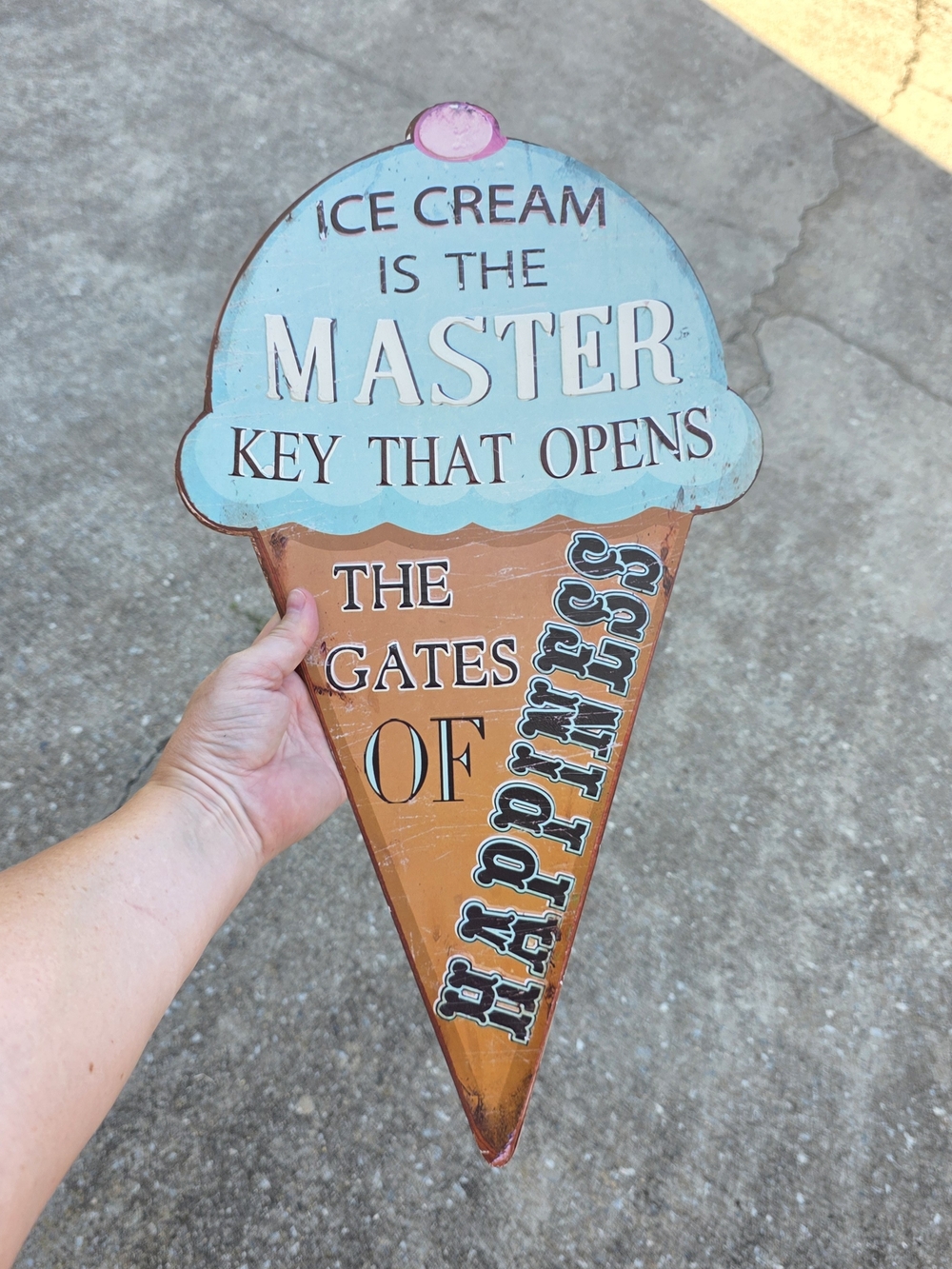 Ice Cream Cone Wall Sign